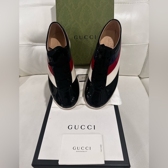 Gucci Patent Leather Sneakers
Gucci size 6.5 fit like a real USA size 9.5 women - Picture 8 of 13